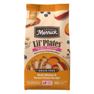 Merrick Lil’ Plates Grain-Free Real Chicken + Sweet Potato with Raw Bites Recipe Dry Dog Food