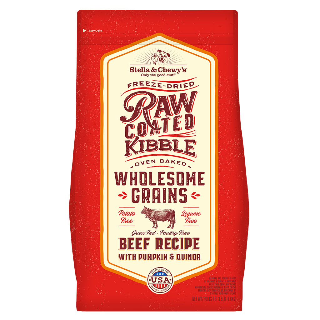 Stella & Chewy’s Beef Recipe with Pumpkin & Quinoa Raw Coated Kibble Wholesome Grains Dry Dog Food