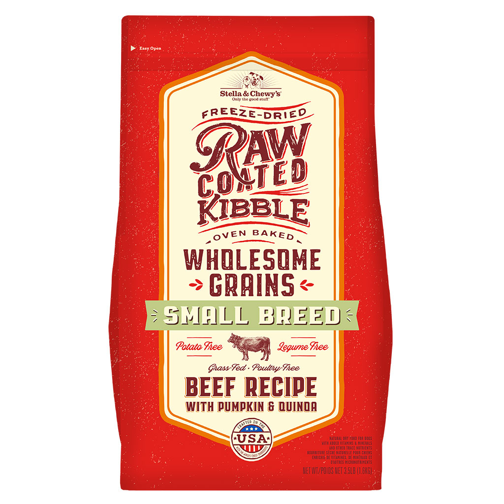 Stella & Chewy’s Small Breed Beef Recipe with Pumpkin & Quinoa Raw Coated Kibble Wholesome Grains Dry Dog Food