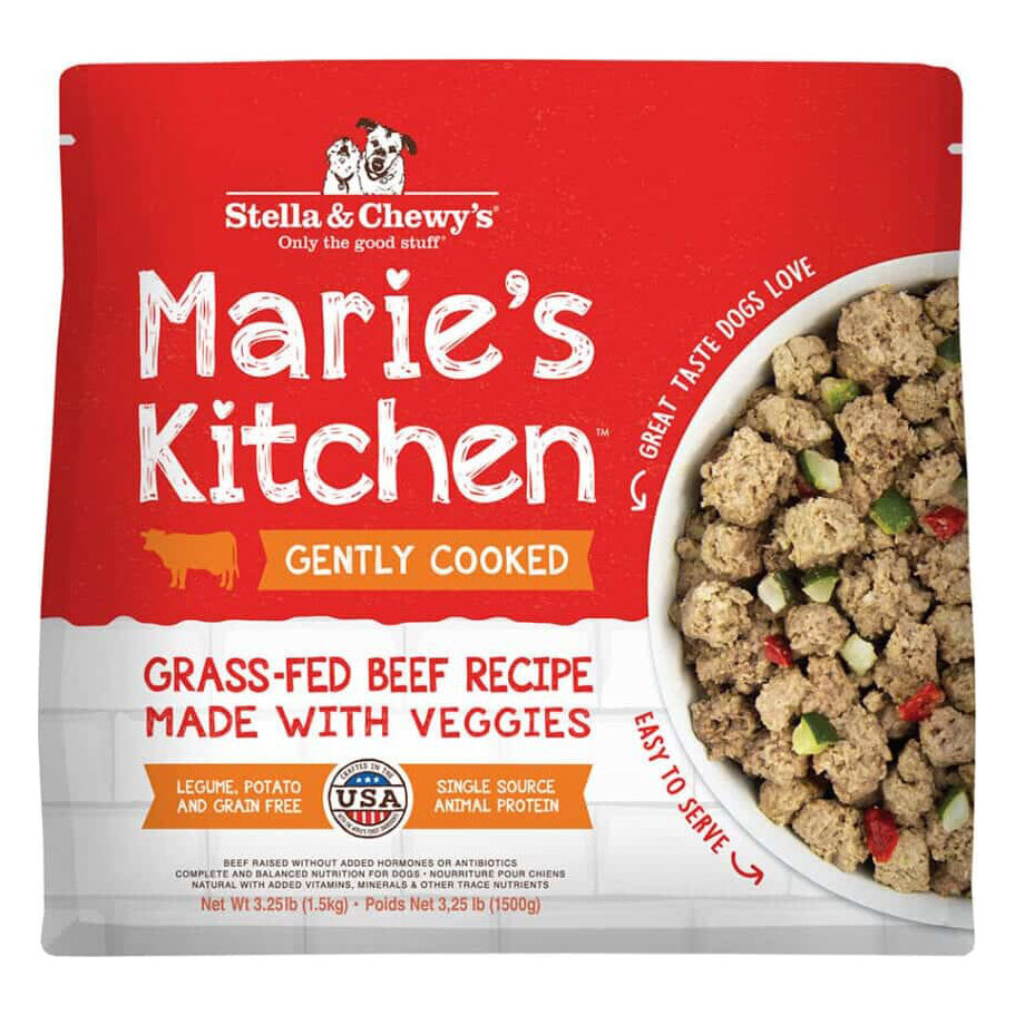 Stella & Chewy’s Marie’s Kitchen Gently Cooked Grass-Fed Beef Recipe Frozen Dog Food