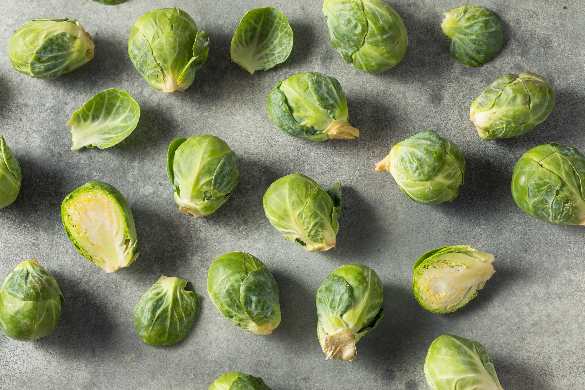 Raw Green Organic Brussel Sprouts