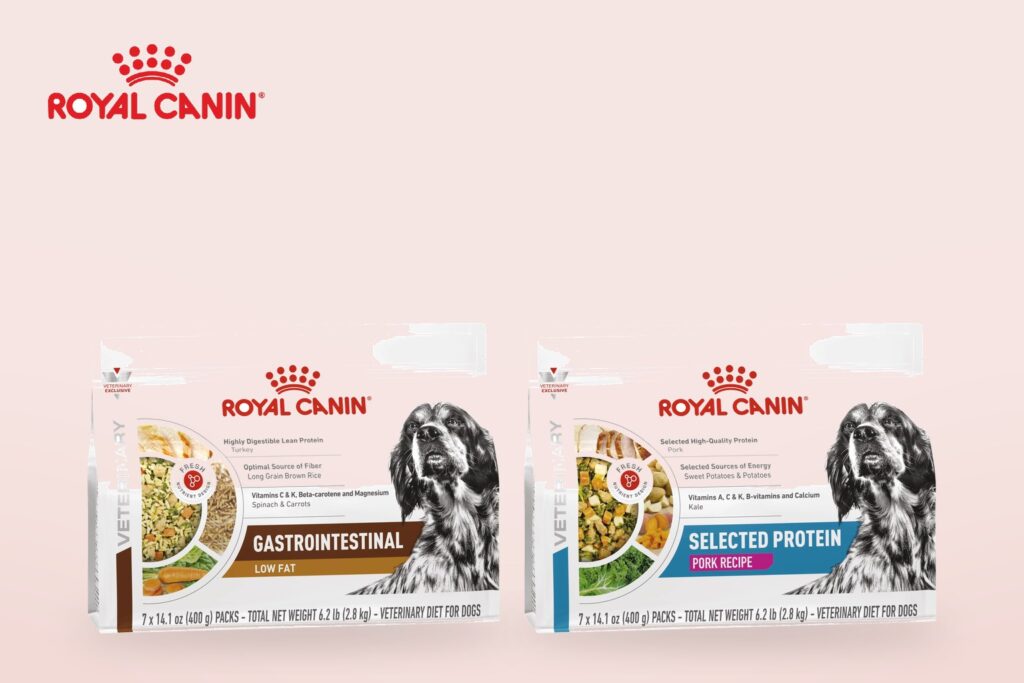 Royal Canin dog food packagings